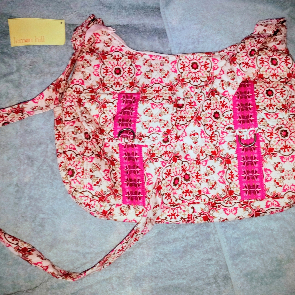 Pink Floral Women's Shoulder Bag